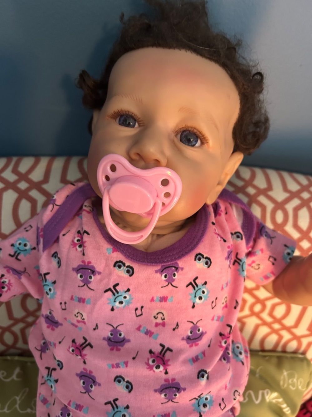 Baby Doll with Patterned Onesie - Picture 3 of 16